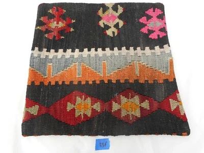 Unique  Kilim Pillow Cover 16x16" Case from Kilim Rug Hidden Zipper Amazing Work - Image 1 of 4