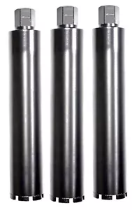 3 Zoll Nass Diamantkern Bit für schweren Stahlbeton weich bis hart Aggregat 3er-Pack - Bild 1 von 11