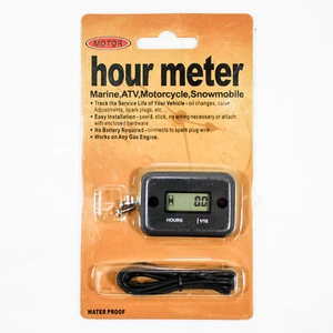 BLACK Inductive Waterproof Hour Meter Marine ATV Motorcycle Dirt Bike Sk Engine - Picture 1 of 7