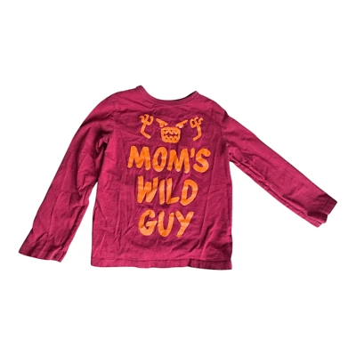 Camiseta Big Boys The Childrens Place Moms Wild Guy roja plateada algodón 4T Foto 1 de 3
