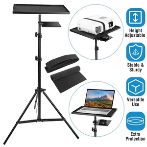 Universal Tripod Stand Home Office Adjustable With Tray For Projector Laptop - Picture 1 of 8