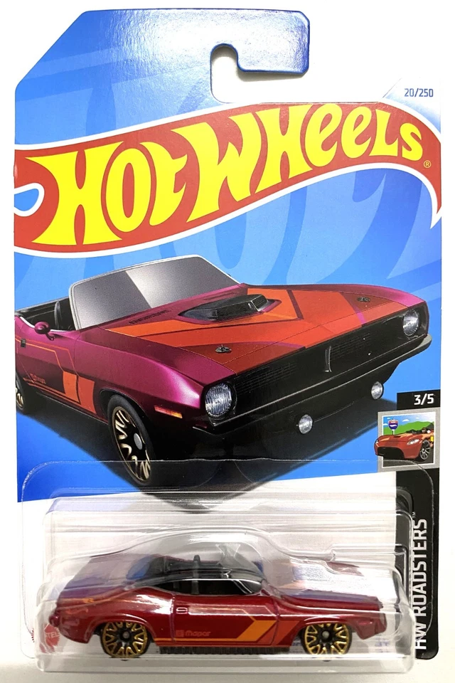 Hot Wheels 2024 20/250 HW Roadsters 3/5 '70 Plymouth Barracuda vermelho MOSC - Imagem 1 de 1