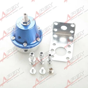 Universal Adjustable Fuel Pressure Regulator Aluminum Blue - Picture 1 of 7