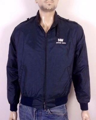 vintage 80s Swingster Full Zip Cafe Racer Jacket NW System Gangs Racing USA sz M - Image 1 of 4