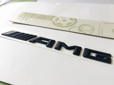 New Style 3D AMG Badge Emblem logo for Mercedes C E A S Class Matt Black Edition - Image 1 of 2