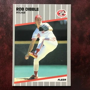 1989 Fleer GLOSSY Set ROB DIBBLE #160 CINCINNATI REDS ** MINT ** HIGH GRADE ** - Picture 1 of 2