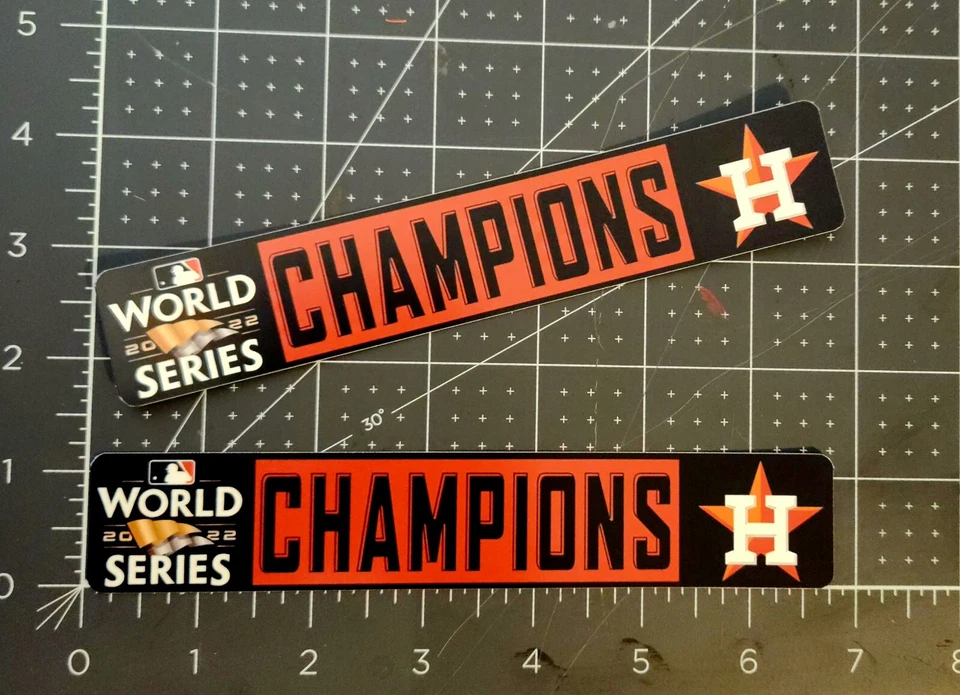 ** 2 - PACK ** Houston Astros World Series Champions 2022 Vinyl Sticker Banner - Image 1 of 1