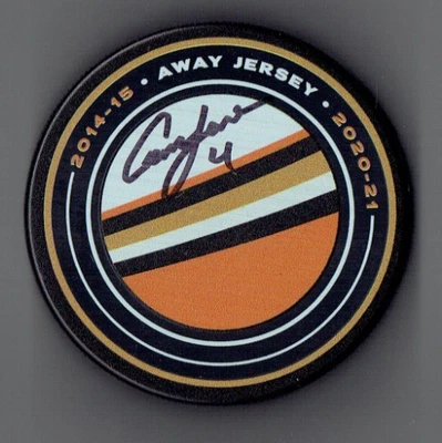 CAM FOWLER Firmado Puck ANAHEIM DUCKS RARO SELLO COMPLETO Foto 1 de 2