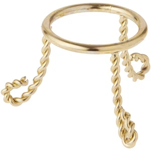 Bard's Brass-toned Egg Stand/Holder, Twisted Scroll Leg, 1.375" Diameter - Picture 1 of 2