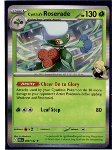 Cynthia's Roserade - 103/182 - Holo Raro - Pokémon Destined Rivals - Imagen 1 de 1