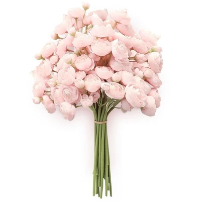 18 Piezas Ranúnculo Flores Artificiales Falsas Boda Flores Hágalo Usted Mismo Ramos Decoración del Hogar Foto 1 de 4