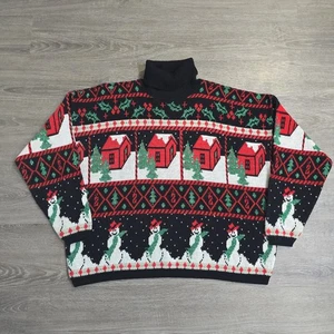 Vintage Cabin Creek Damen Rollkragen Ugly Christmas Pullover Schneemann Gr. 3XL - Bild 1 von 10