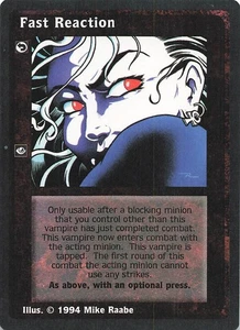 Fast Reaction - Jyhad Deckmaster V:TES Trading Card 1994 - Picture 1 of 2