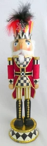 MACKENZIE CHILDS Castle Guard Nussknacker 20" groß Weihnachten höfisch kariert - Bild 1 von 11