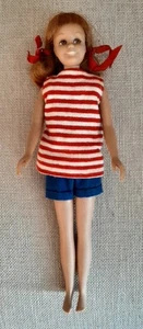 60er Jahre VINTAGE TITAN SKOOTER PUPPE WEISSE LIPPEN ORIGINAL FRISUR & SCHLEIFEN - Bild 1 von 11