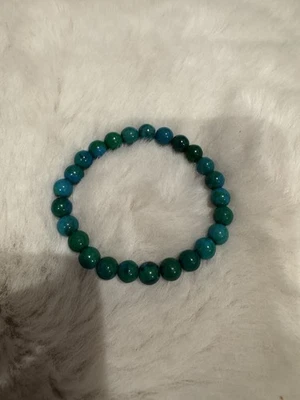 Chrysocolla 8 мм эластичный браслет - Изображение 1 из 2