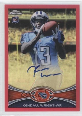 2012 Topps Chrome BCA Refractor Rookie Auto /75 Kendall Wright #212 Auto RC - Image 1 of 2