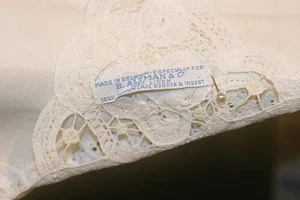 Juego de servilletas de cena de esquina de encaje Battenburg de colección de lino belga con 5 Altman 17"x17" - Imagen 1 de 4