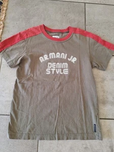 Armani Junior Red and Tan Kids Tee Size 10A - Picture 1 of 5