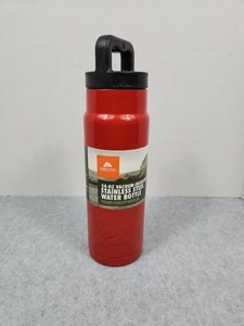 Ozark Trails 24oz Vacuum Insulated Double-Wall Stainless Steel Water Bottle Red - Picture 1 of 5