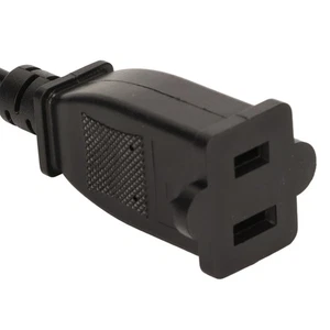 For NEMA 1 15P To 1 15R Cable 2 Prong Waterproof Flame Retardant Power Exten NEW - Afbeelding 1 van 12