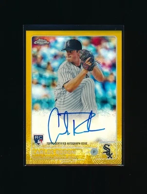 2015 Topps Chrome Carlos Rodon Gold Refractor Auto RC /50, Great Signature Nice - Image 1 of 2
