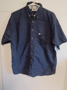 Vintage Gitano Men’s Navy Blue Short Sleeve Button Up Shirt w/ Pockets Size M - Picture 1 of 5