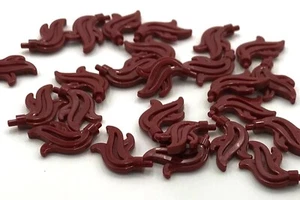 Lego 25 New Dark Red Minifigure Plume Feather Triple Compact Flame Water Pieces - Picture 1 of 1
