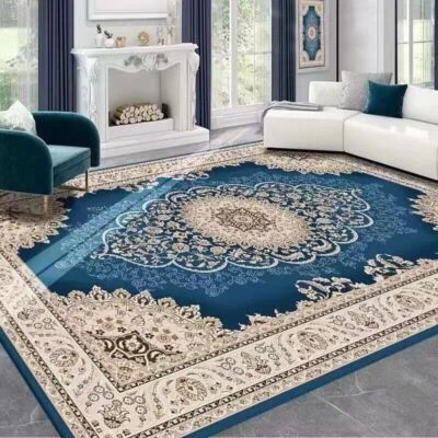 Retro Area Rugs 8x10 for Living Room Bedroom Floor Mat Non-slip Machine Washable - Image 1 of 4