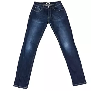 Police Mens Jeans Slim Skinny Dark Blue Denim Washed Stretch 883 Cassady W30 L33 - Picture 1 of 13