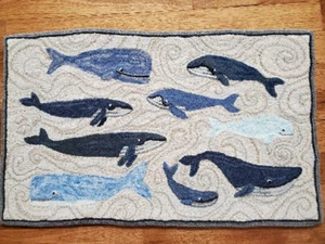 Whale Of A Time Rug Hooking Paper Pattern - Prairie Road Designs - Picture 1 of 3