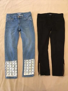 Girls 7 Lot Jeans Cat Jack Blue Lace Black Crewcuts Pants - Picture 1 of 6