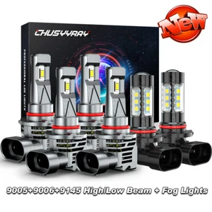9005 9006 9145 LED Headlight Fog Kit For chevy silverado GMC sierra 1500 99-06 - Picture 1 of 15