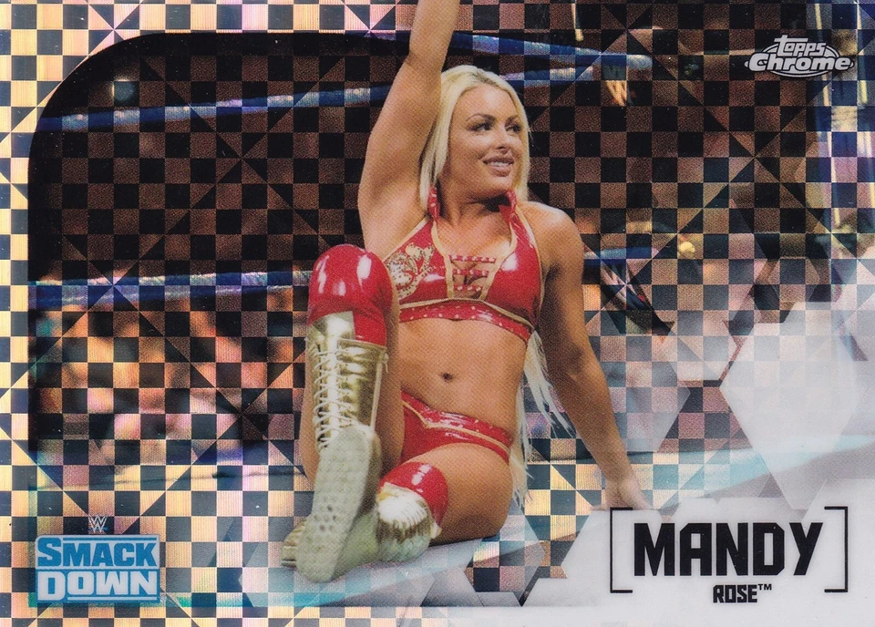 Mandy Rose 2020 Topps Chrome WWE X-Fractors Card #42 NXT Champion SEXY Superstar - Image 1 of 4