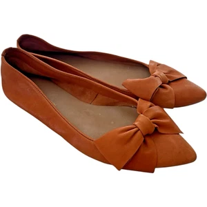 Mercanti Florentine Chaussures plates femme 9-1/2 Italie nœud ballet bout pointu cuir - Photo 1/19