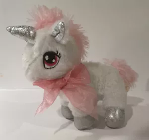Dan Dee Collectors Choice Unicorno Peluche Bianco Rosa Luccicante Finiture Imbottite Animale - Foto 1 di 5
