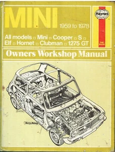 MINI MK1 MK2 850 1000 1275GT CLUBMAN COOPER ELF HORNET (1959-78) WORKSHOP MANUAL - Picture 1 of 1