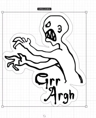 BUFFY the vampire slayer Decal Vinyl Car Window Sticker ( Grr Argh ) 3.75x4.25! - Image 1 of 4