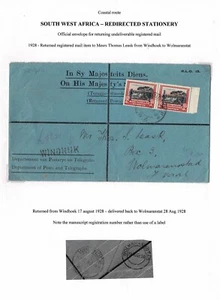 SÜDWESTAFRIKA OHMS GANZSACHEN 1928 - Bild 1 von 2