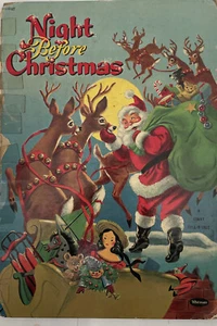 Vintage Night Before Christmas Book By Whitman A-Giant Tell-A-Tale Copyright1957 - Picture 1 of 8