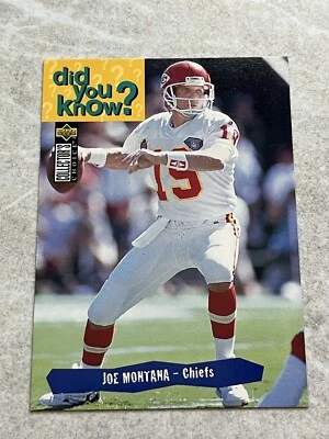 1995 Upper Deck Joe Montana #34 NFL Kansas City Chiefs - Image 1 of 2