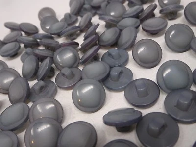 Vintage Teal Blue Opaque Shank Buttons w/ Raised Center Lot of 100 A212 - Image 1 of 4
