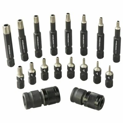 18pc STEELMAN TAMPER PROOF DIAMOND FORCE TORX STAR BIT SOCKET DRIVER SET 78764 - Image 1 of 3