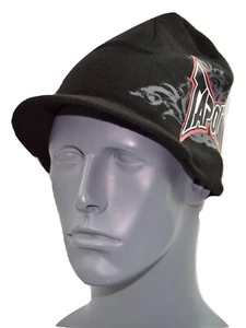 Tapout MMA Mixed Martial Art Billed Visor Knit Beanie Black Toque Winter Hat Cap - Picture 1 of 7