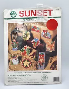 Vintage 1993 Sunset Plasticpoint Southwest Christmas Ornaments Kit 19014 New - Picture 1 of 2