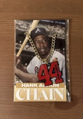 Hank Aaron 44 Atlanta Braves Truist Ballpark Tour Chain Series 2024 Brand New - Image 1 of 2