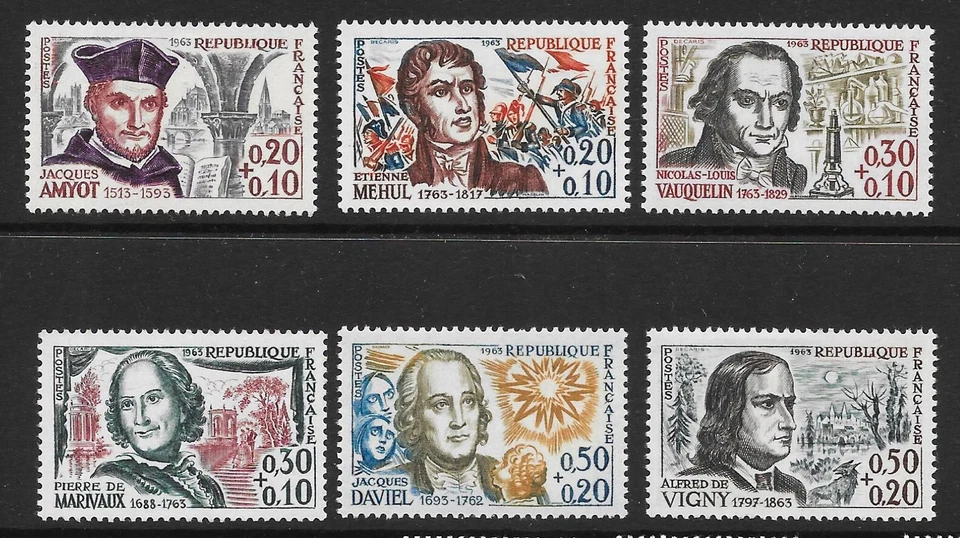 France 1963 Red Cross Fund set of 6  vf MINT never hinged SG 1597-1602 - Image 1 of 1