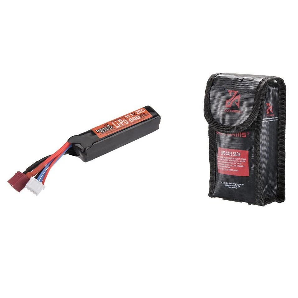 Lancer Tactical 11.1v 600mAh 20C Stick Airsoft LiPo Batería Conector Deans Foto 1 de 1