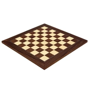 17.75 Inch Montgoy Palisander and Maple Deluxe Chess Board - Picture 1 of 5