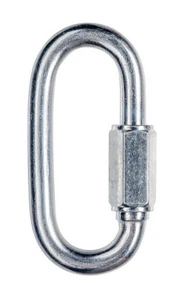 4mm 6mm 8mm CERRADURA DE TORNILLO DE ENLACE RÁPIDO DE ALTA RESISTENCIA Gancho de sujeción de cadena Mosquetón Acero - Imagen 1 de 9